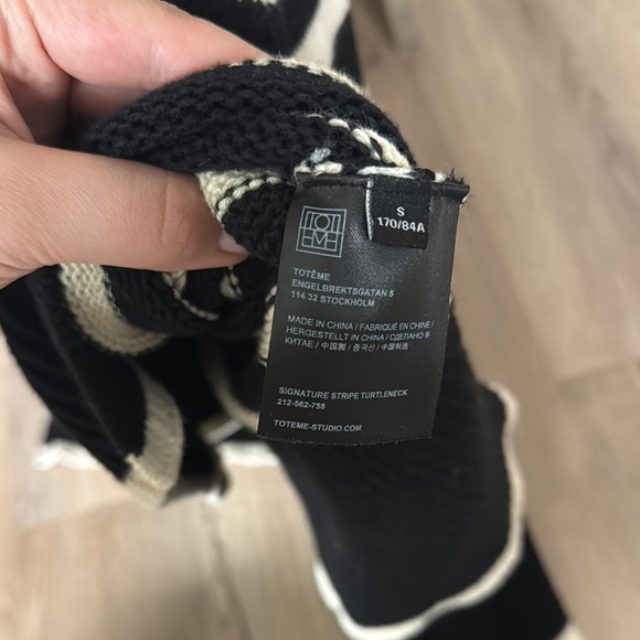 Black & Cream Striped Mock-Neck Sweater - Women - Picture 2 of 3